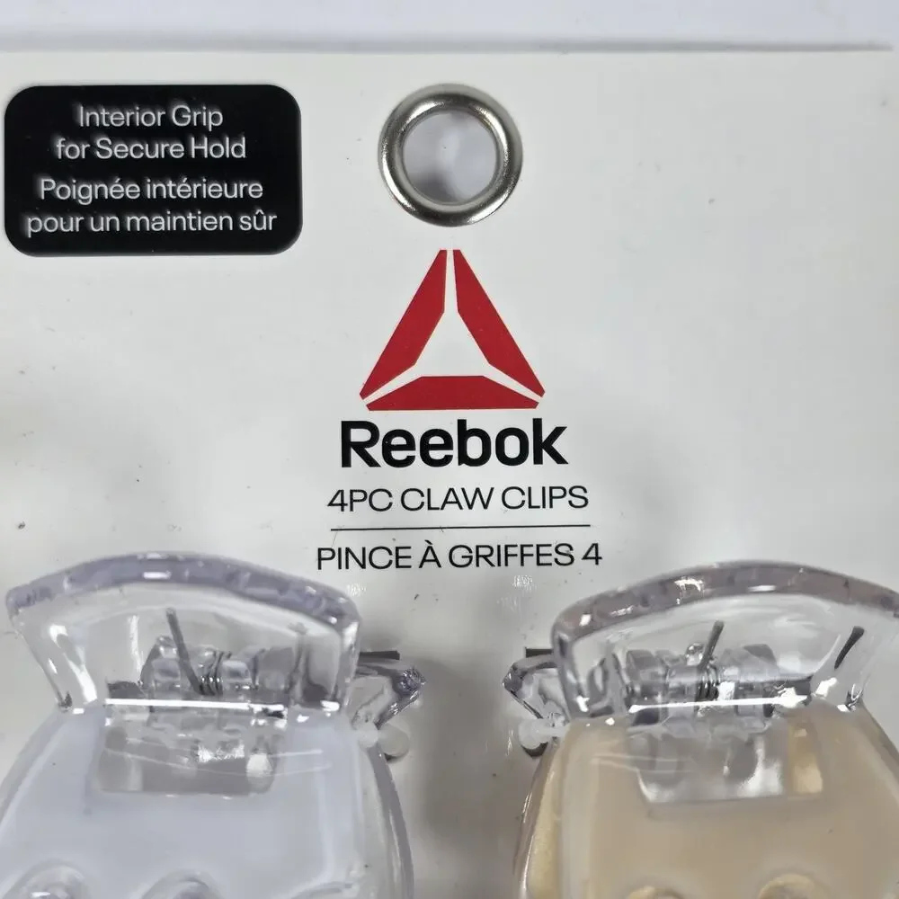 Reebok Hair Accessories Bundle Claw Clips Ponytail Holders Scrunchie NWT Lot